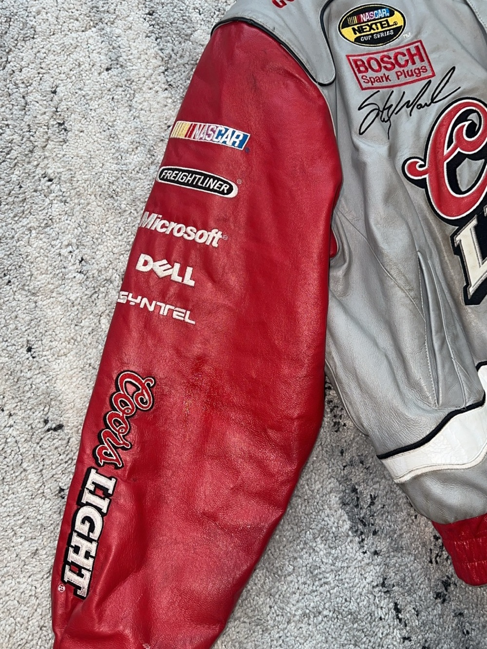 Coors Light Racing Leather Jacket - Red & Silver - Picture 4 of 8